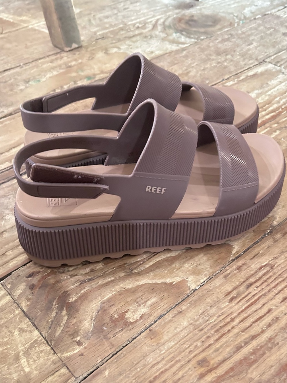 Reef Women's Platform Slingback Sandals in Taupe
